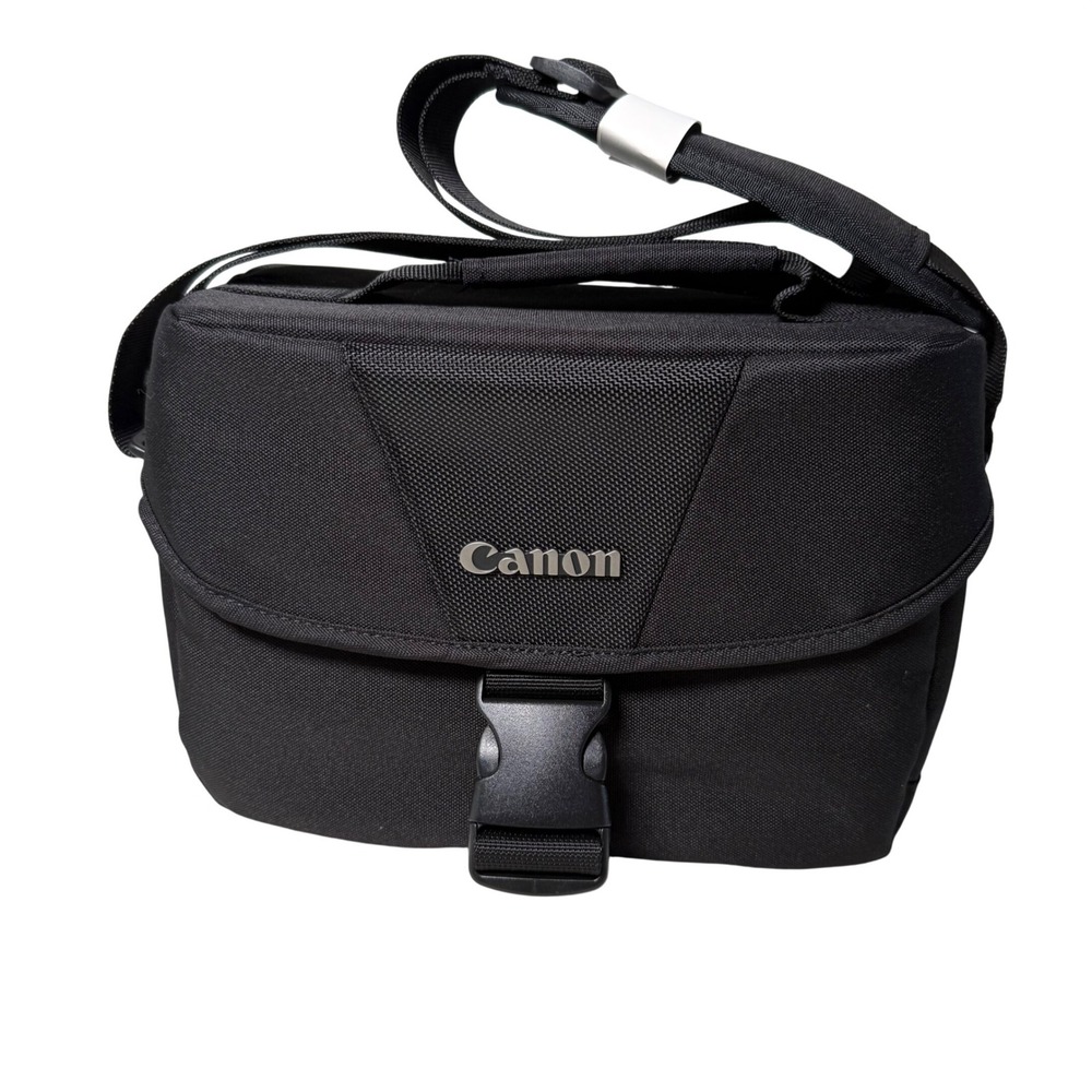 Canon DSLR Camera Shoulder Bag Black Padded Carrying Case with Adjustable Strap - Picture 2 of 8